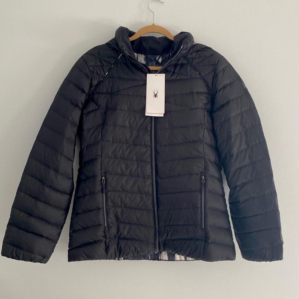 NWT Spyder Timeless Hooded Down Jacket